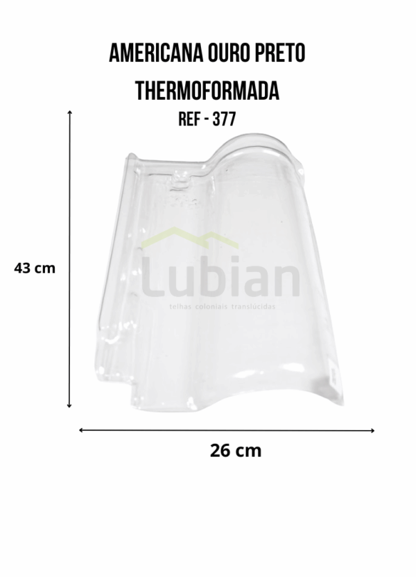 Americana Ouro Preto Thermoformada - Imagem 2